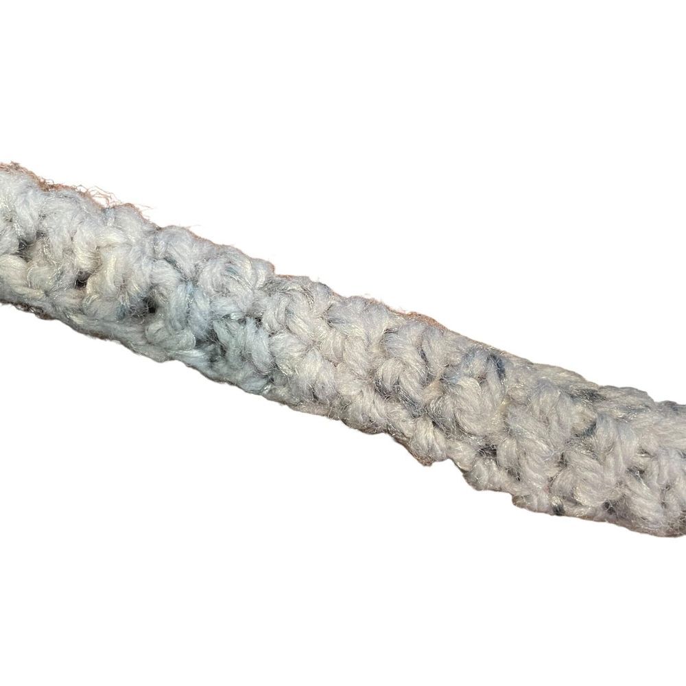 Vintage Crochet Covered Clothes Hangers Set of 3 Peach Camo Gray - Picture 11 of 13
